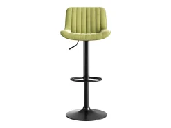 Juego de 4 taburetes de bar giratorios - altura ajustable y giro de 360° - terciopelo verde