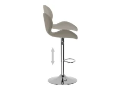 Juego de 2 taburetes de bar de terciopelo gris claro