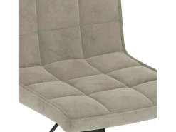 Juego de 2 taburetes de bar de terciopelo gris claro