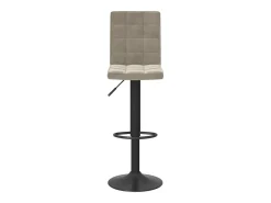 Juego de 2 taburetes de bar de terciopelo gris claro