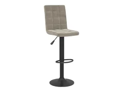 Juego de 2 taburetes de bar de terciopelo gris claro
