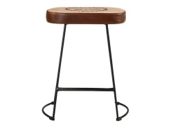 Juego de 2 taburetes de bar marrón oscuro 40x29,5x53 cm