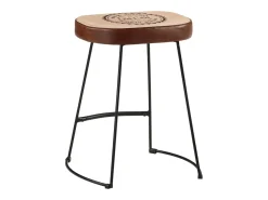 Juego de 2 taburetes de bar marrón oscuro 40x29,5x53 cm