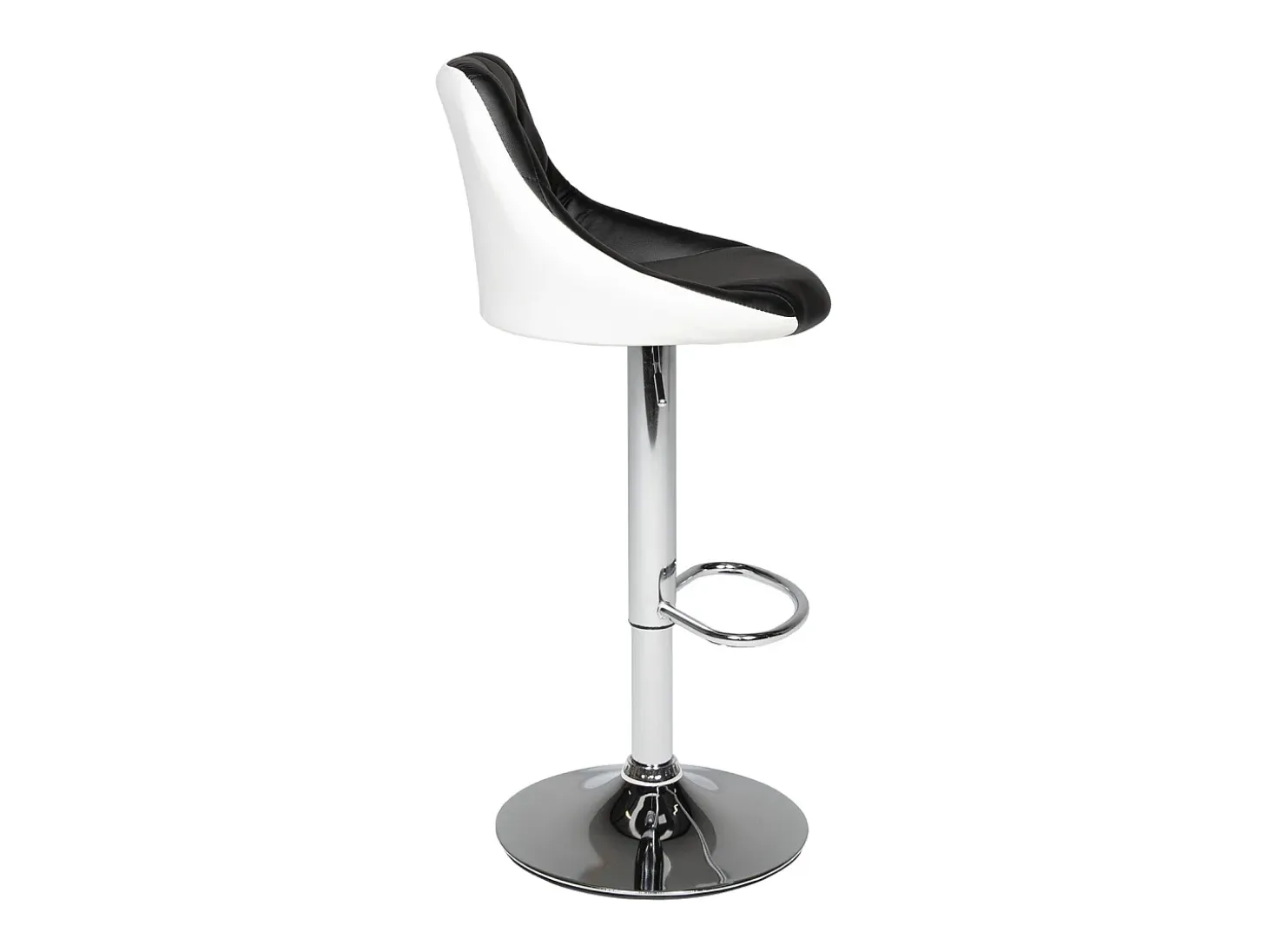 Juego de 2 taburetes de bar en blanco y negro JASPER