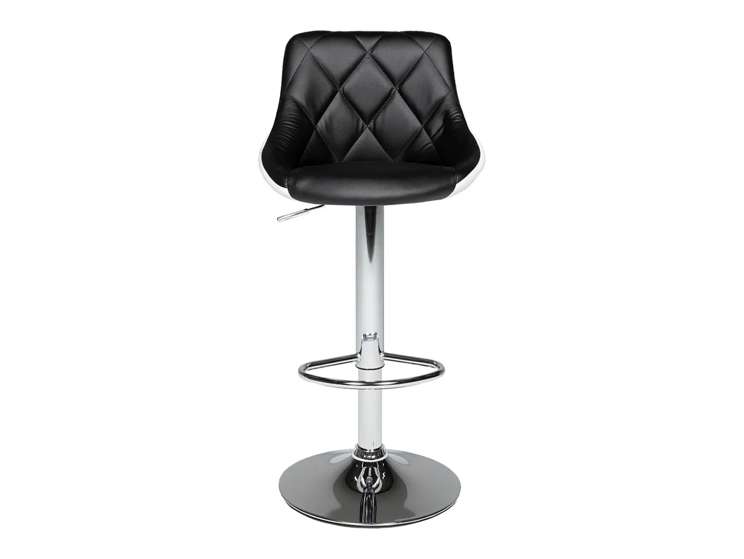 Juego de 2 taburetes de bar en blanco y negro JASPER