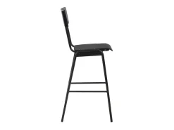 Juego de 2 Taburetes de cocina madera contrachapada y acero negro ES12673