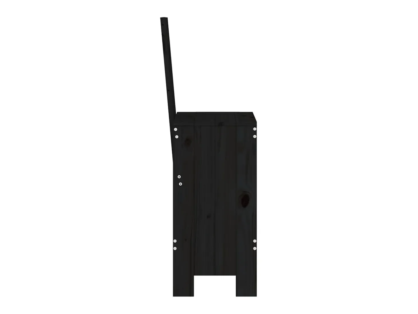Juego de 2 Taburetes de cocina madera maciza pino negro 40x42x120 cm ES32400