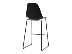 Juego de 2 Taburetes de cocina plástico negro ES39431