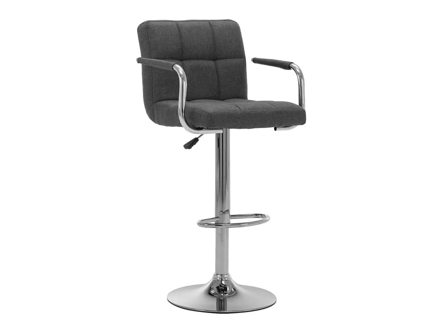 Juego de 2 Taburetes de cocina tela gris oscuro ES64262
