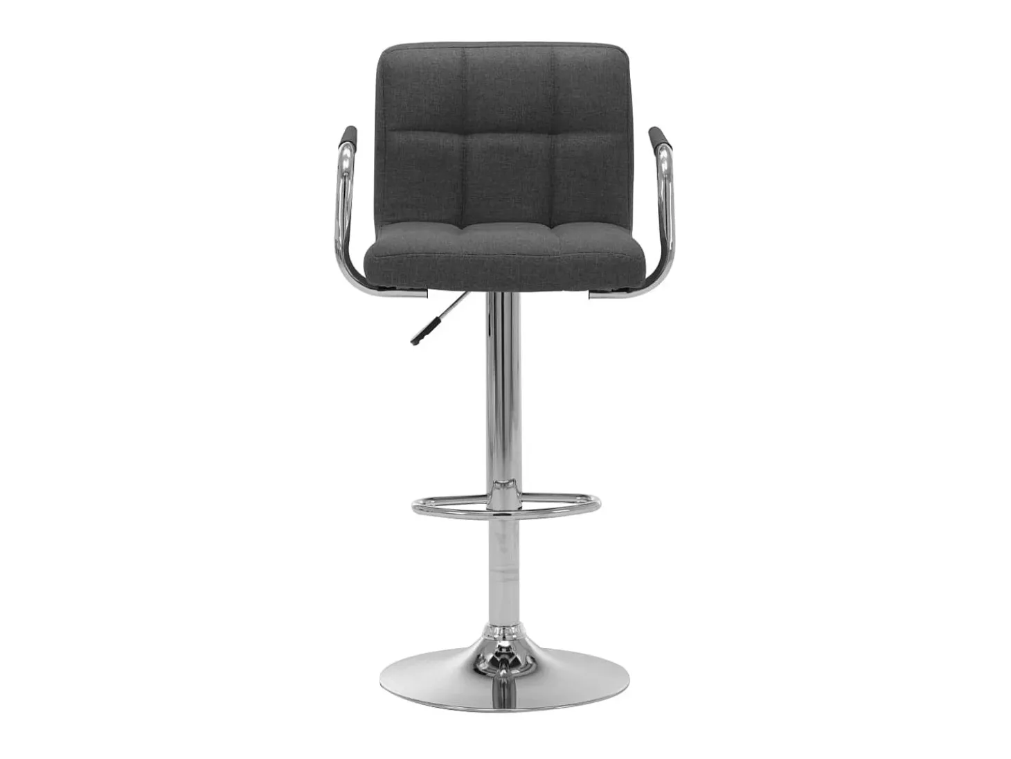 Juego de 2 Taburetes de cocina tela gris oscuro ES64262