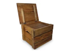 Juego de cajas de almacenaje 2 pzas madera maciza reciclada ES811655