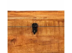 Juego de cofres de almacenamiento 2 uds madera de mango rugosa