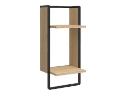 Juego de estantes de pared de 4 piezas con barras, roble Sonoma
