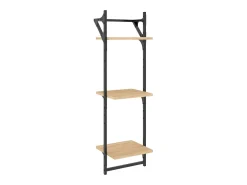 Juego de estantes de pared de 6 piezas con barras, roble Sonoma