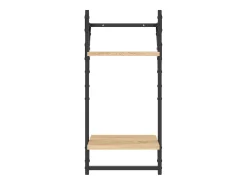 Juego de estantes de pared de 6 piezas con barras, roble Sonoma