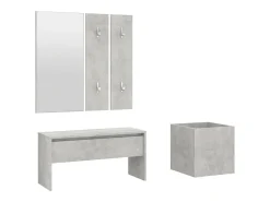 Juego de muebles recibidor madera contrachapada hormigón gris ES286525