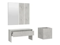 Juego de muebles recibidor madera contrachapada hormigón gris ES286525