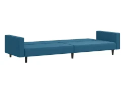 Juego de sofás 2 piezas terciopelo azul