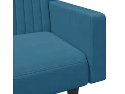 Juego de sofás 2 piezas terciopelo azul