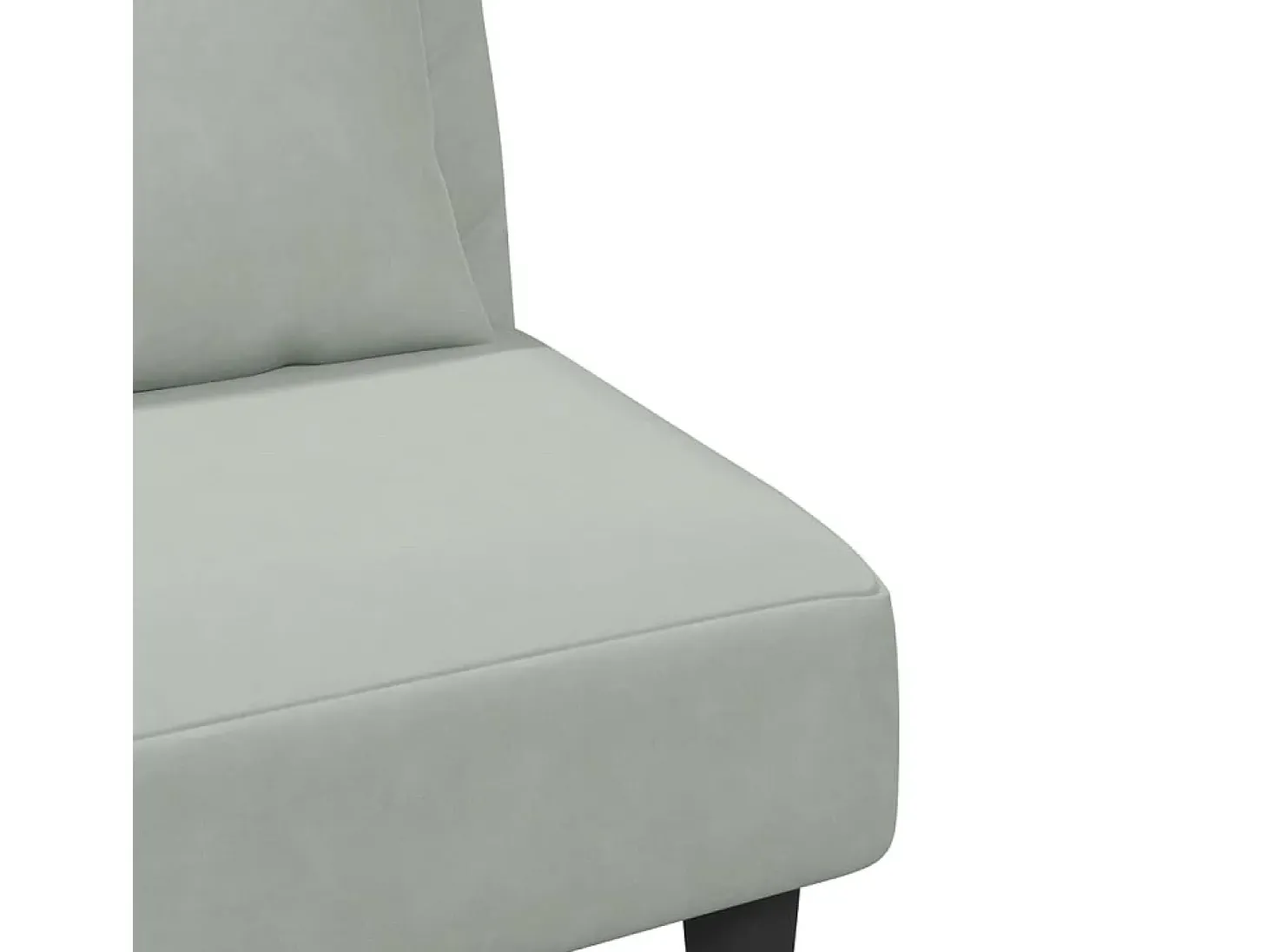Juego de sofás con cojines 2 piezas terciopelo gris claro
