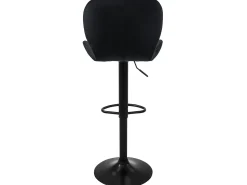Juego 2x taburetes de bar negro sillas con respaldo asientos ajustables 63-83 cm