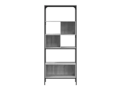 Jytte Librería 5 estantes madera ingeniería gris Sonoma 76x33x188,5cm