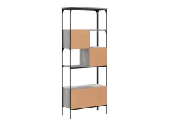 Jytte Librería 5 estantes madera ingeniería gris Sonoma 76x33x188,5cm