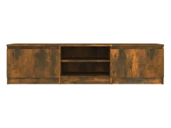 Kingman Mueble para TV madera contrachapada roble ahumado 140x40x35,5cm