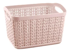 Kit 3 Cestas Rectangulares 1,5 Litros Rosa 7house