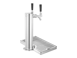 Kit de Columna de Cerveza SucceBuy, Kit de Columna de Cerveza con Doble Grifo, Distribuidor de Cerveza y Bebidas de Acero Inoxidable, para Bar Restaurante