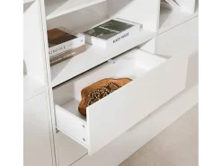 Kit estantería o biblioteca modular con 9 secciones blanco