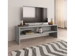 Kobe Mueble de TV madera contrachapada gris hormigón 120x40x40 cm