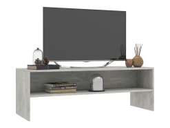 Kobe Mueble de TV madera contrachapada gris hormigón 120x40x40 cm