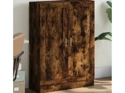 Krimpen aan den IJssel Armario libros madera de ingeniería roble humo 82,5x30,5x115 cm