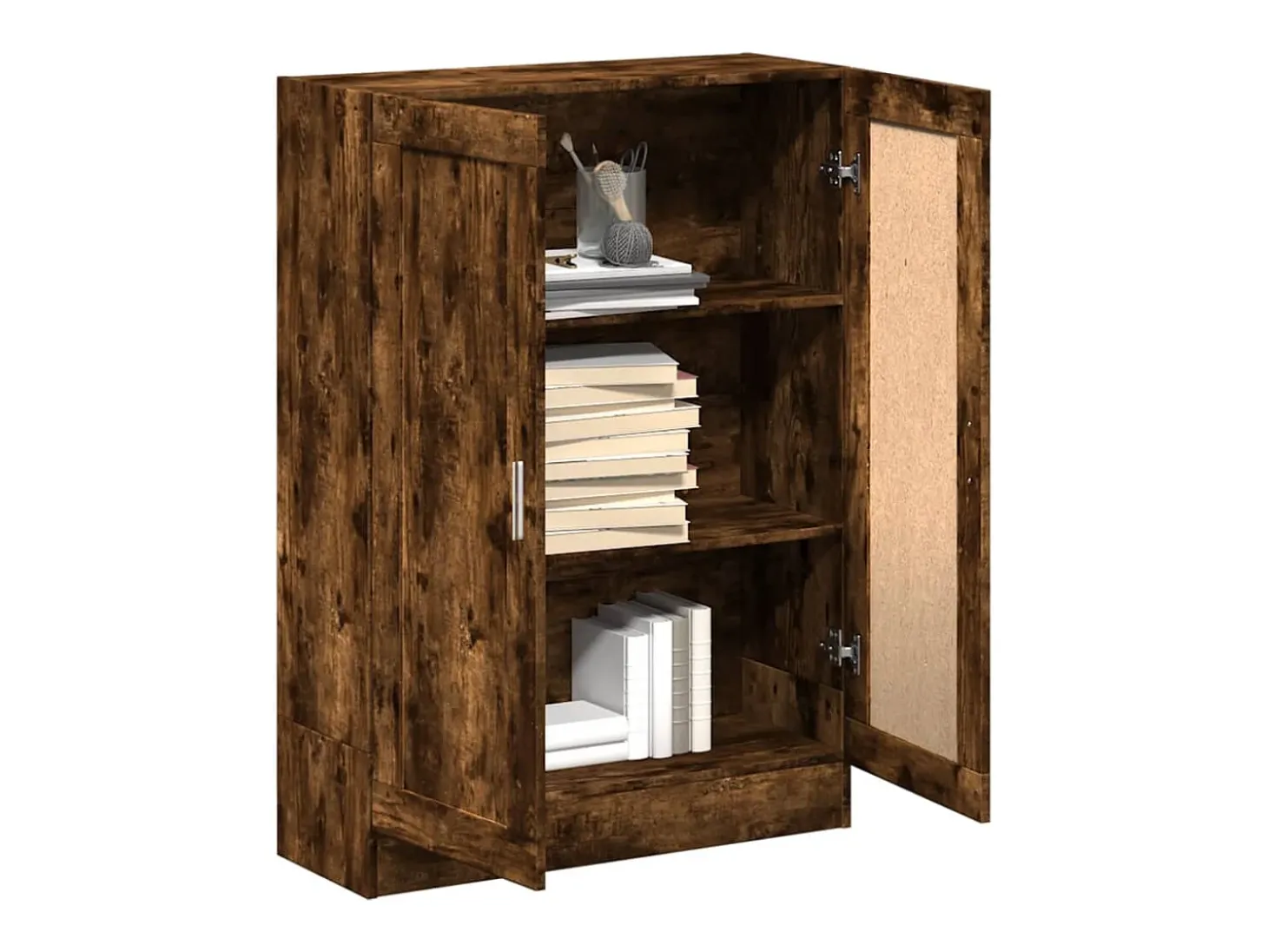 Krimpen aan den IJssel Armario libros madera de ingeniería roble humo 82,5x30,5x115 cm