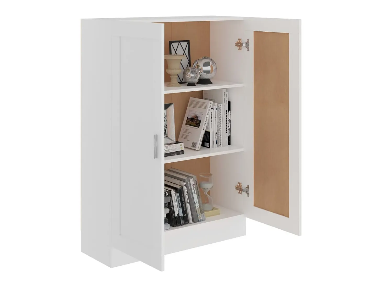 Krimpen aan den IJssel Armario de libros madera contrachapada blanco 82,5x30,5x115 cm