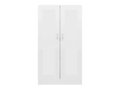 Krimpen aan den IJssel Estantería madera contrachapada blanco brillo 82,5x30,5x150 cm