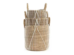 La Cesta De Macramé Con Costura Recta - M