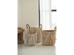 La Cesta De Macramé Con Costura Recta - M