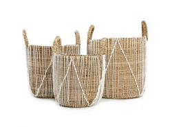 La Cesta De Macramé Con Costura Recta - M
