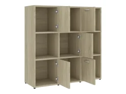 Lacey Estantería madera contrachapada color roble Sonoma 90x30x90 cm
