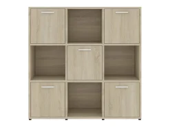 Lacey Estantería madera contrachapada color roble Sonoma 90x30x90 cm