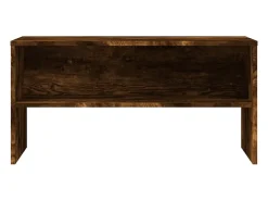Lackland AFB Mueble de TV madera de ingeniería roble ahumado 80x40x40 cm