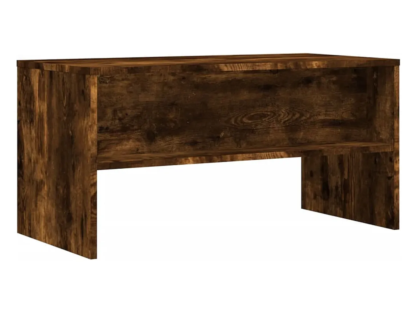 Lackland AFB Mueble de TV madera de ingeniería roble ahumado 80x40x40 cm