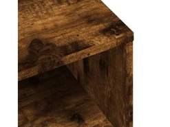 Lackland AFB Mueble de TV madera de ingeniería roble ahumado 80x40x40 cm
