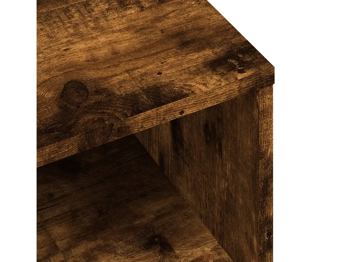Lackland AFB Mueble de TV madera de ingeniería roble ahumado 80x40x40 cm