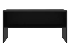 Lackland AFB Mueble para TV madera contrachapada negro 80x40x40 cm