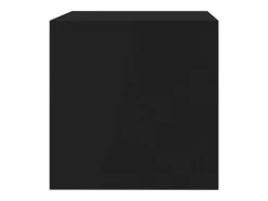 Lackland AFB Mueble para TV madera contrachapada negro 80x40x40 cm