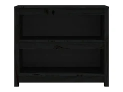 Laurens Estantería madera maciza de pino negra 80x35x68 cm