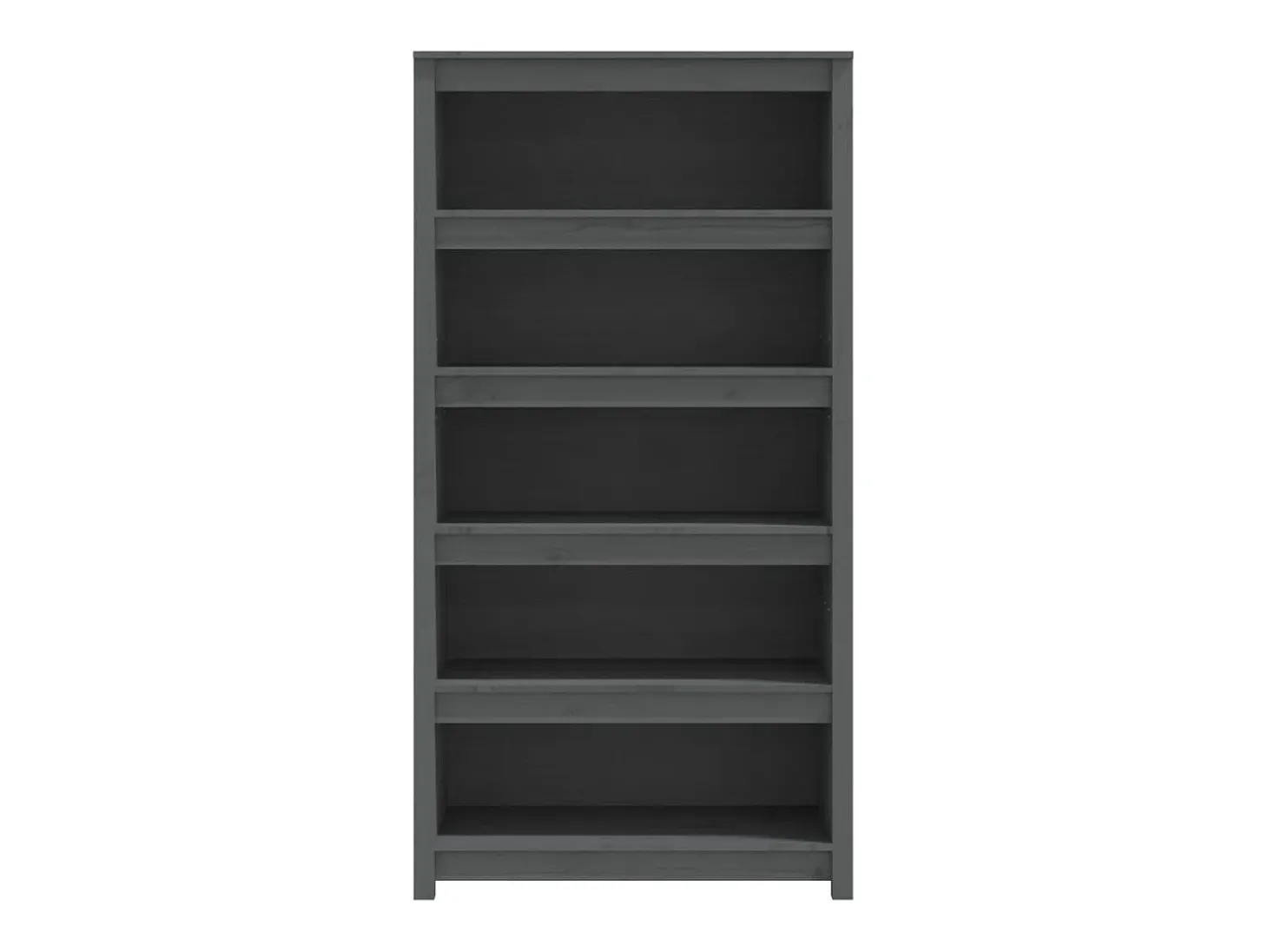 Laurens Estantería madera maciza de pino gris 80x35x154 cm